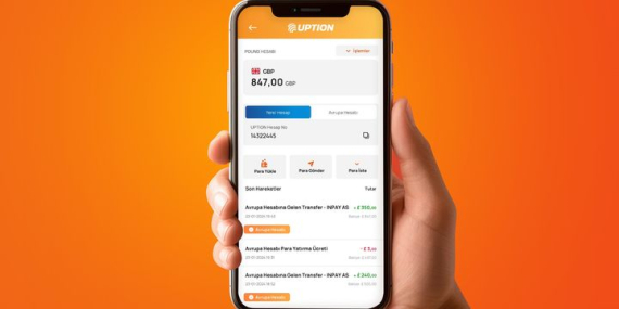 UPTION Sterlin hesabı ile hizmet haritasını genişletti