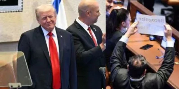 Trump, İsrail Meclisi’nde ” Gazze’de Savaş Bitti” Mesajı Verdi: Bazı Vekiller Tarafından Protesto Edildi